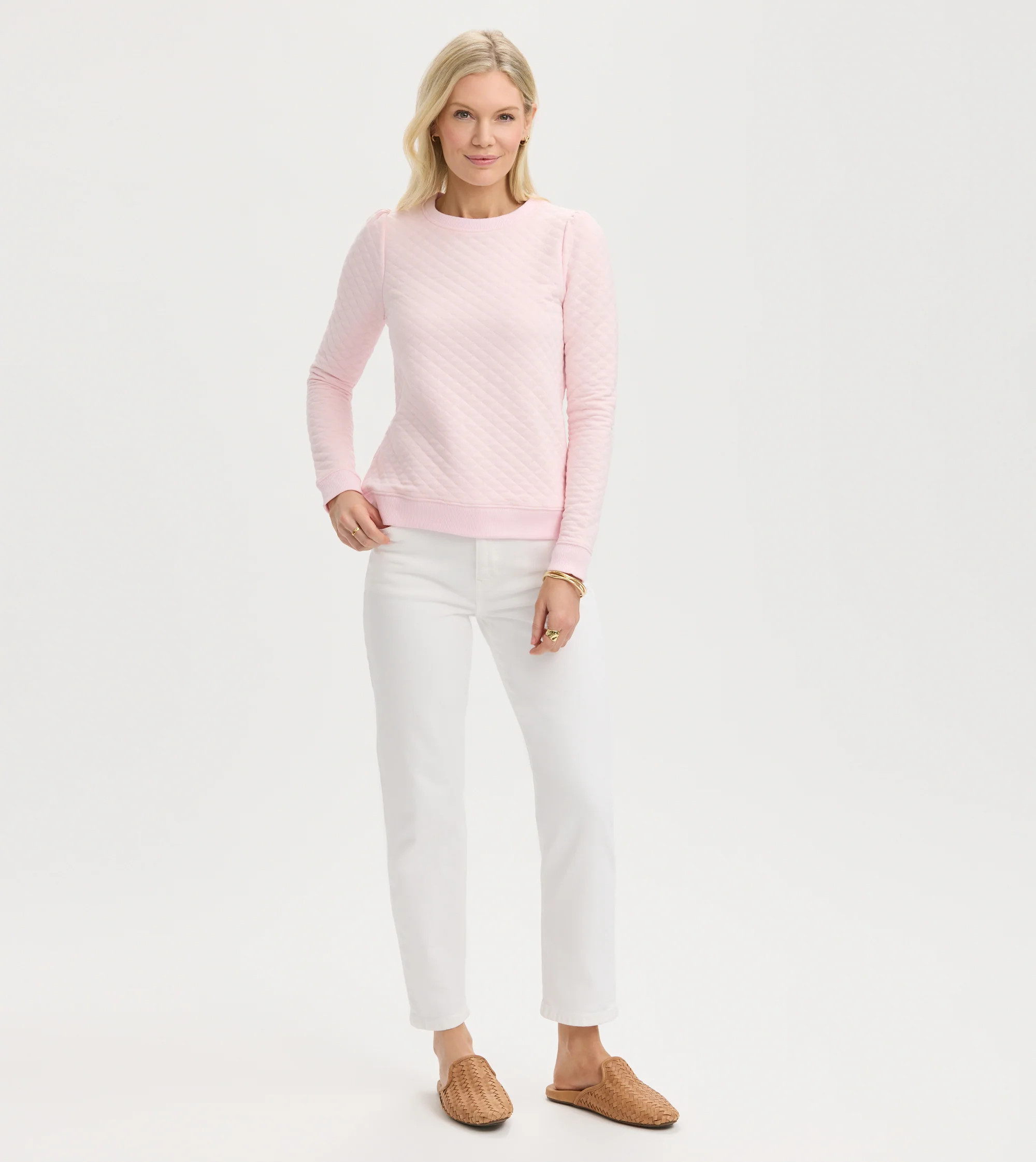 Renwick Quilted Puff Sleeve Pullover | Renwick
