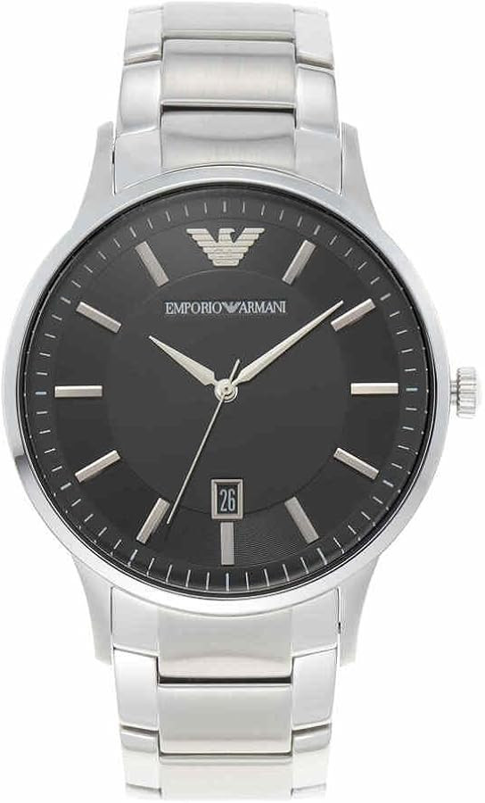 Emporio Armani Watch for Men, Quartz Three Hand Date Movement and 43mm Case Size with Stainless S... | Amazon (UK)