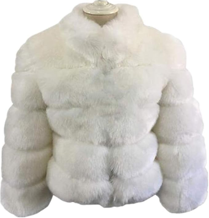 Lisa Colly Women Winter Coat Jacket Luxury Faux Fox Fur Coat Slim Long Sleeve Collar Coat Faux Fu... | Amazon (US)