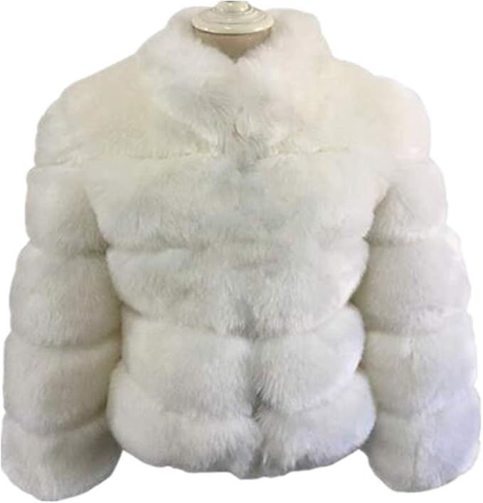Lisa Colly Women Winter Coat Jacket Luxury Faux Fox Fur Coat Slim Long Sleeve Collar Coat Faux Fu... | Amazon (US)