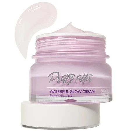TOUCH IN SOL Hydrating Face Moisturizer Gel Cream 1.76 oz. – Plumped Up Lightweight Day and Night Cream with Hyaluronic Acid and Collagen - Pretty Filter Waterful Glow Cream | Walmart (US)