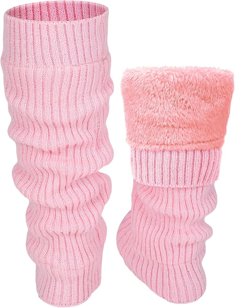Shihanee Winter Fleece Lined Leg Warmers for Women Knit Long Leg Warmers Warm Fleece Lined Boot S... | Amazon (US)