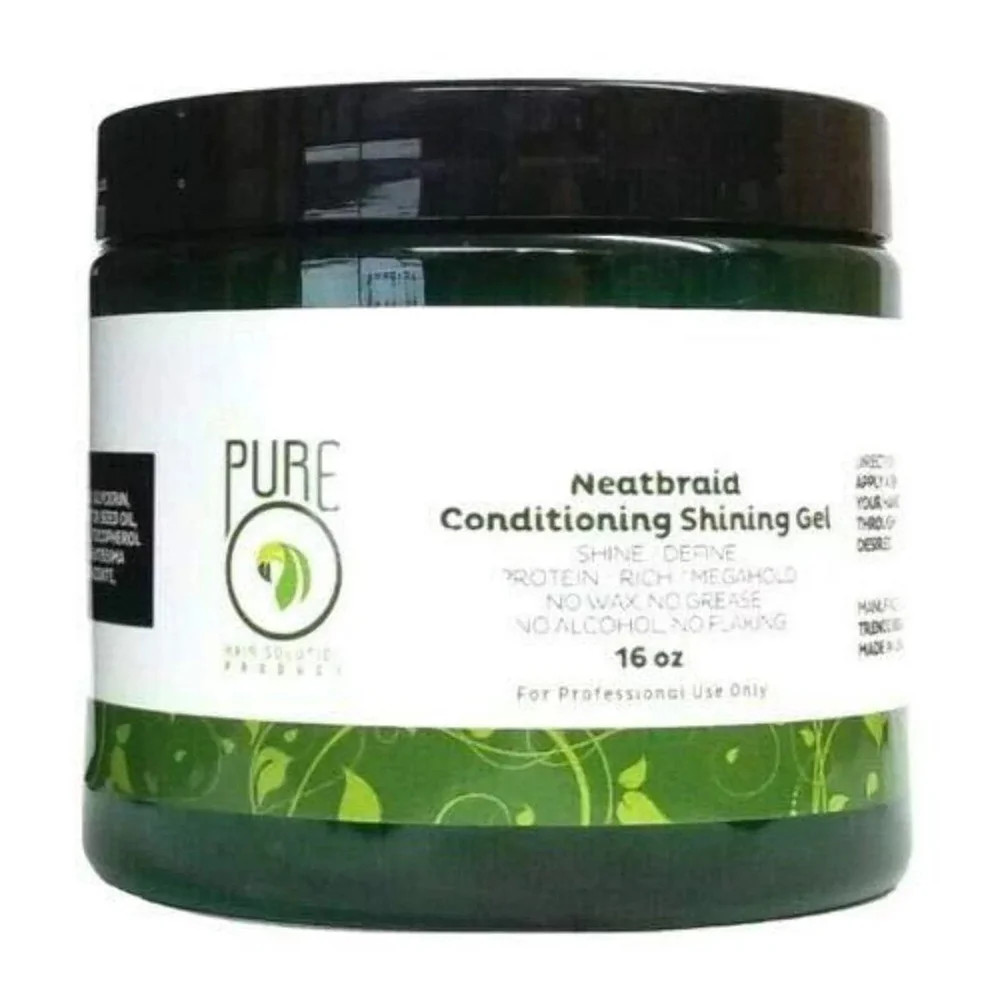 Pure O Hair Solution NeatBraid Conditioning Shining Gel, 16 Oz, 2 Pack | Walmart (US)
