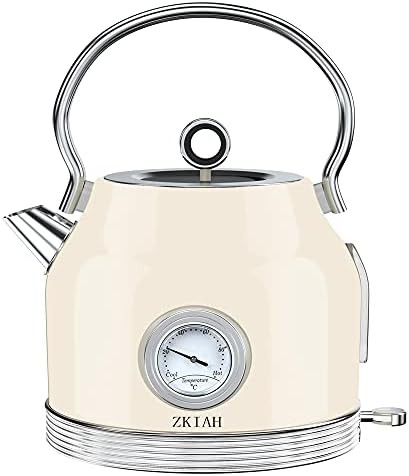Electric Kettle Stainless Steel, Retro Water Boiler with Filter Thermometer Water Level Indicator LE | Amazon (US)