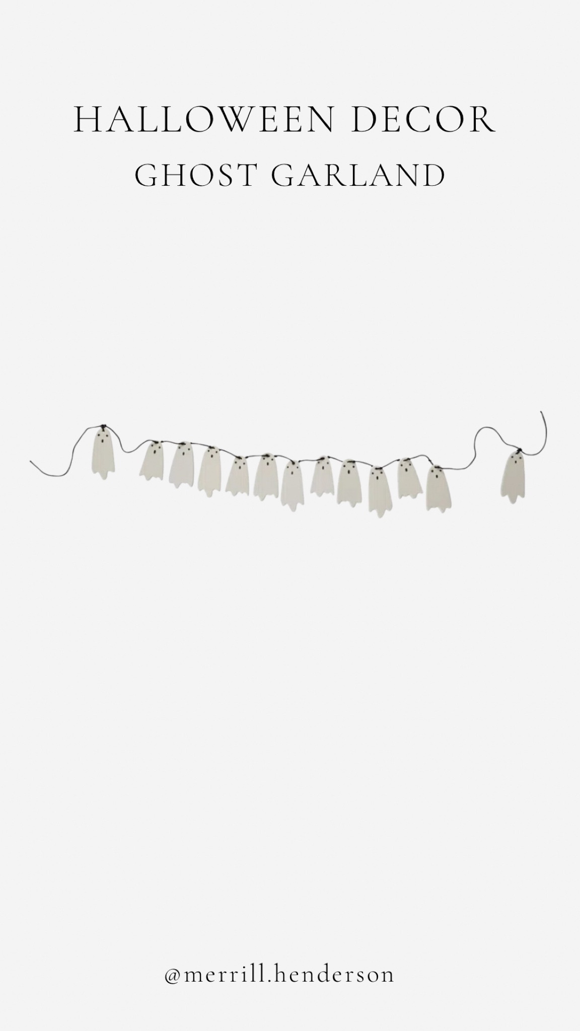 Ceramic ghost garland. Halloween decor. Fall decor. Home decor. 

#LTKhome
