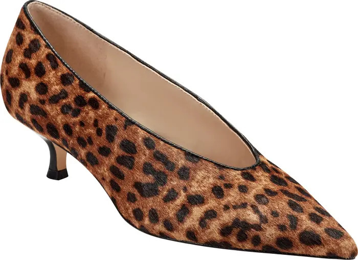 Cecilely Genuine Calf Hair Pointed Toe Kitten Heel Pump (Women) | Nordstrom