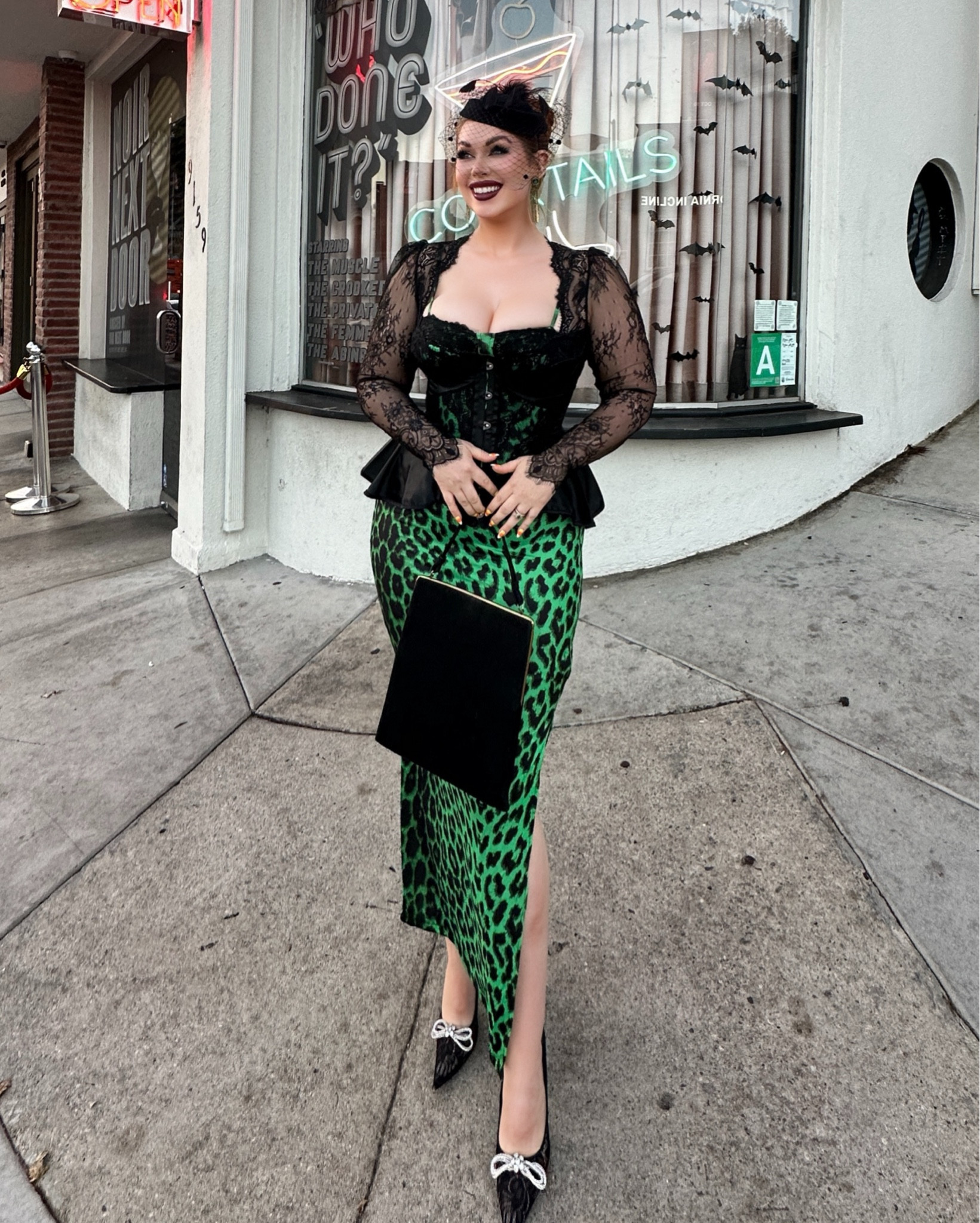 The most delicious spooky film noir fit 😍😍 #gothfashion #gothglam #leaopardprint #altfashion #halloweencostume 

#LTKHalloween #LTKParties #LTKStyleTip