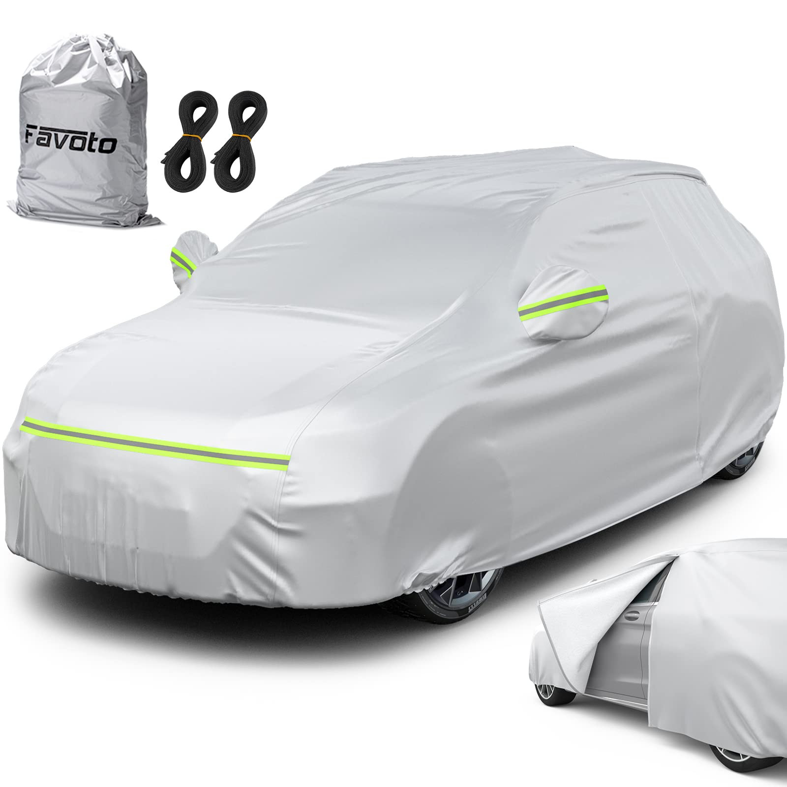 Favoto Car Cover SUV Cover 6 Layer Driver Side Zipper Outdoor Sun Protection with Night Reflectiv... | Amazon (CA)