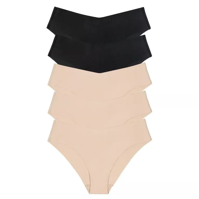 Joyspun Women's Stretch Lace Cheeky Panties, 6-Pack, Sizes S to