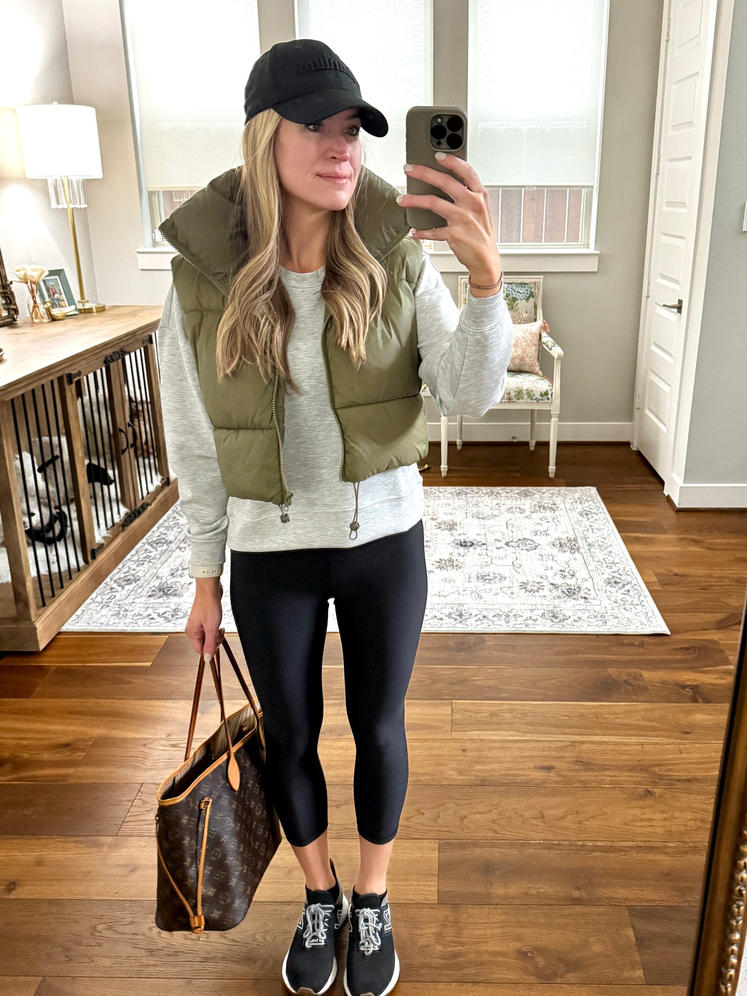 Winter outfit 

#everypiecefits

Puffer vest
Casual outfit
Sweater 
Sweatshirt 
Leggings
Athleisure 
Rainy day outfit 

#LTKSeasonal #LTKActive #LTKOver40