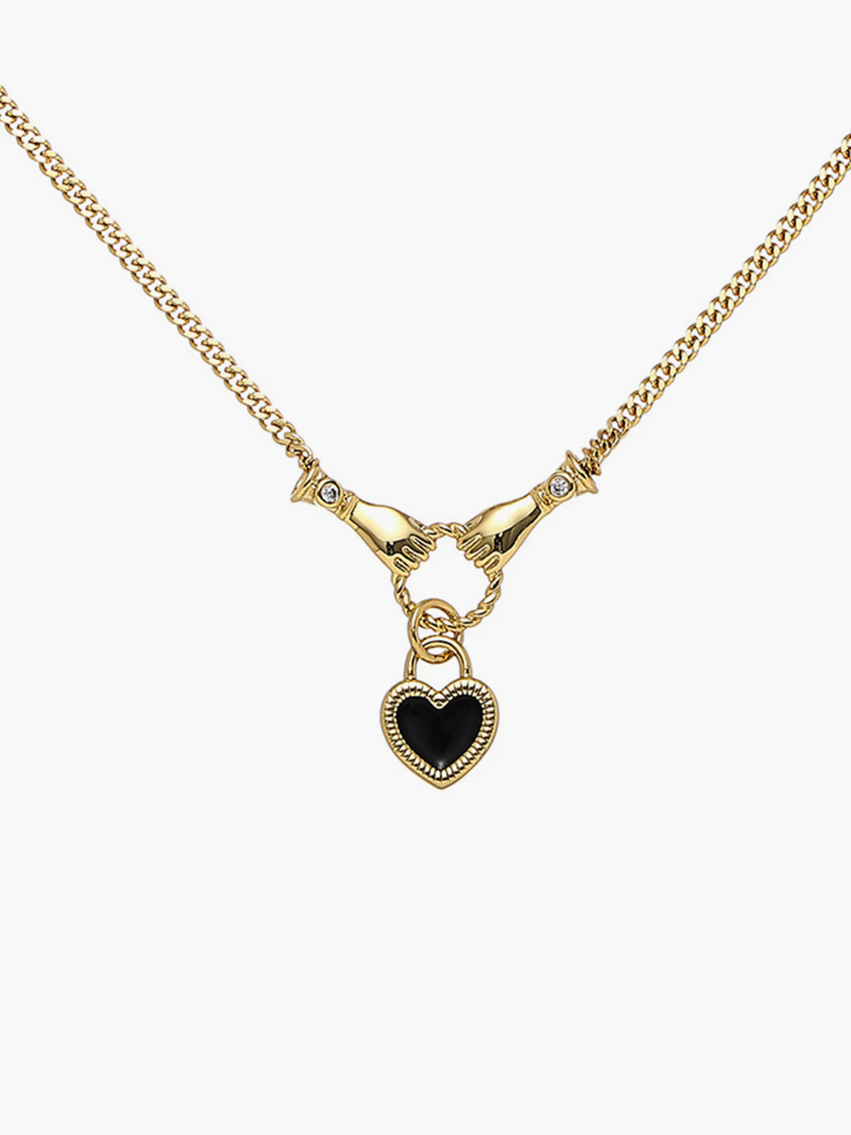 Hands Heart Pendant Necklace | Commense