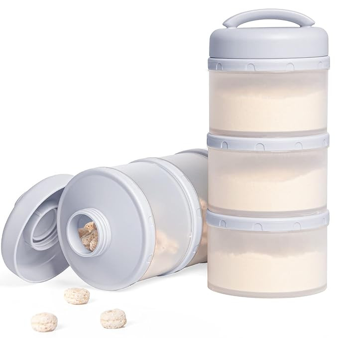 Termichy 2 Polypropylene Grey Formula Dispenser | Stackable, Portable | Milk Powder Container | Amazon (US)