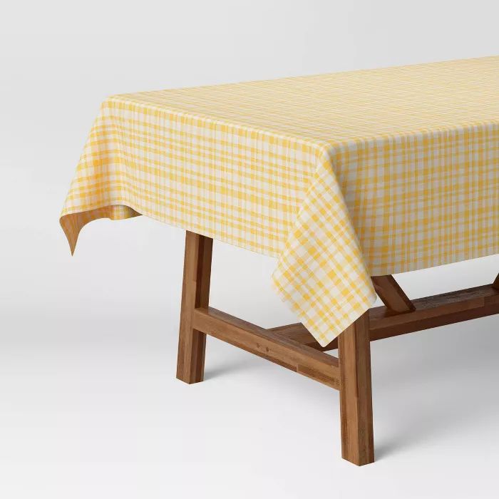 Cotton Gingham Tablecloth Yellow - Threshold™ | Target