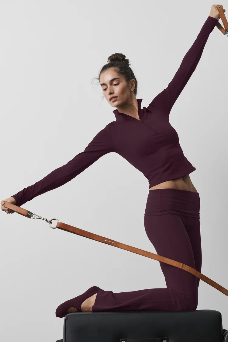 ALO Softsculpt Precision 1/4 Zip Long Sleeve | Alo Yoga