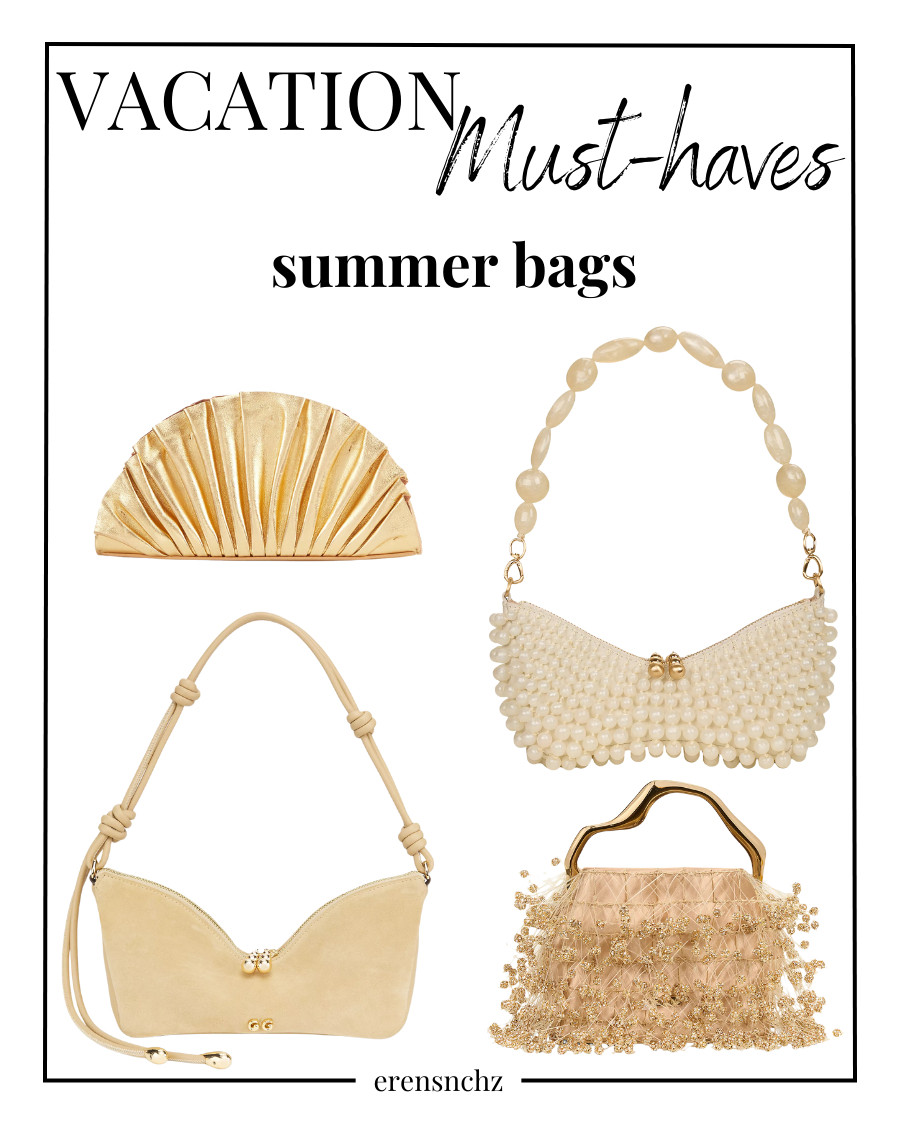 The Perfect Vacation Bags: Cult Gaia Summer Collection in Neutral & Gold Tones!

These Cult Gaia summer bags are the definition of vacation chic! In neutral shades and gold, they’re perfect for a European summer, beachside brunch, or a night out in Ibiza. Elegant, stylish, and made to turn heads—these are the ultimate warm-weather must-haves! ✨👜 #CultGaia #VacationStyle #IbizaFashion 

 #LTKWatchNow #LTKStyleTip #LTKItBag