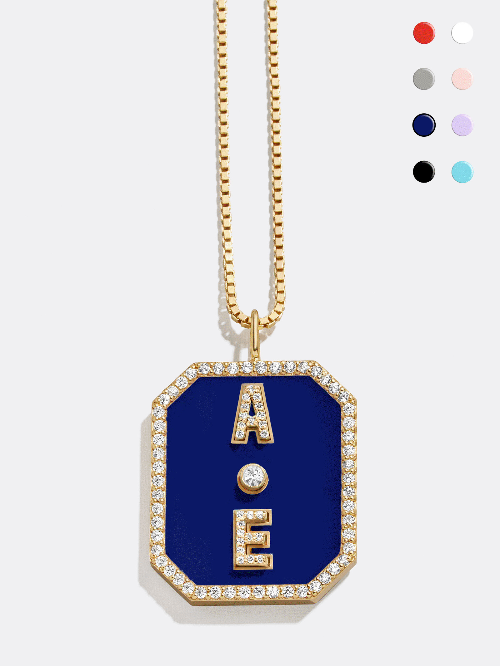 Dog Tag 18K Gold Custom Reversible Necklace | BaubleBar (US)