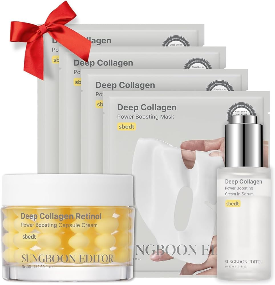 SUNGBOON EDITOR Collagen Glow Bundle Trio: Cream in Serum & Capsule Cream & Deep Collagen Mask(4e... | Amazon (US)