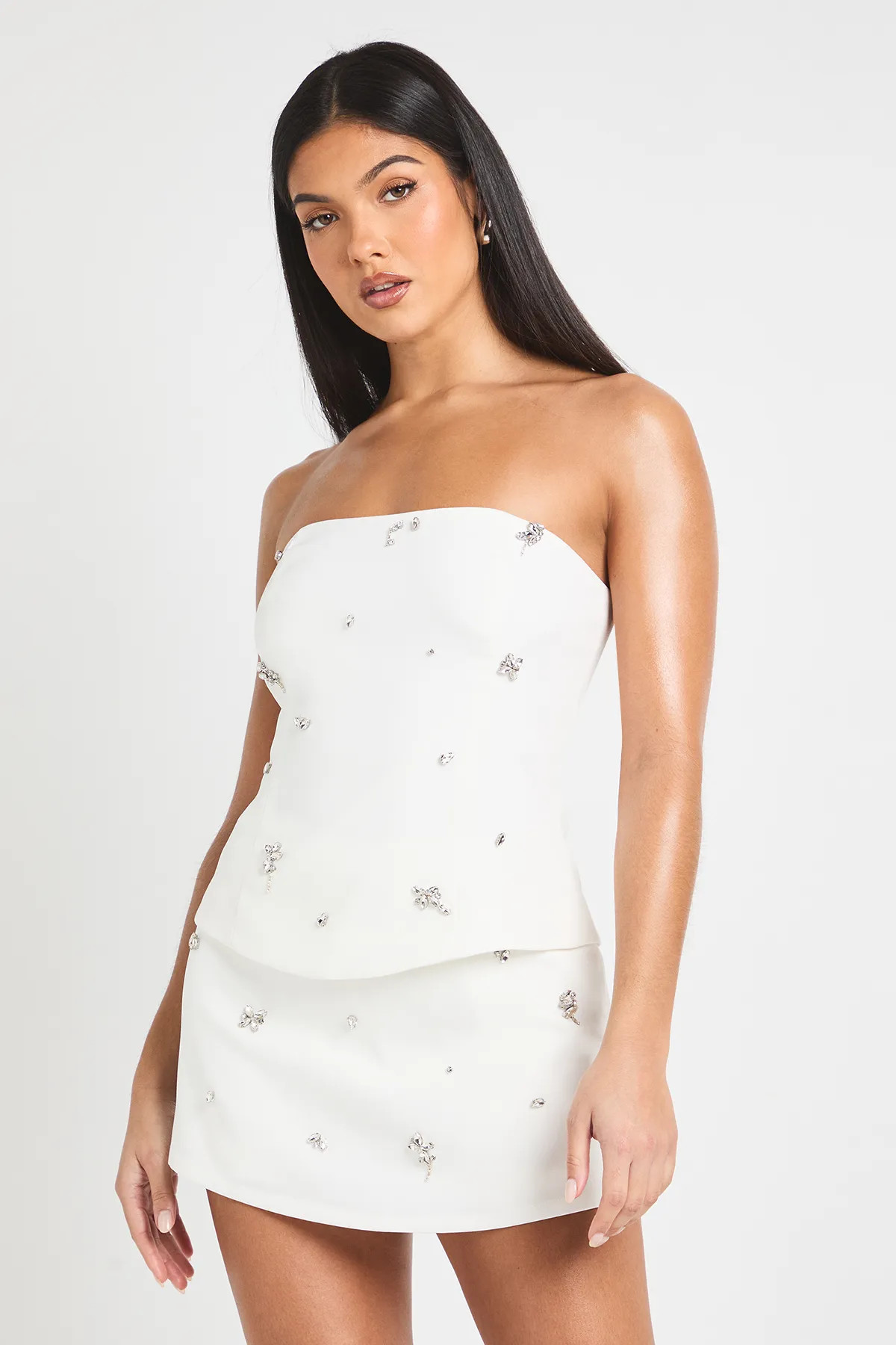 Diamante Embellished Skort | Boohoo.com (UK & IE)