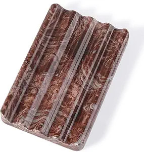 Koville Natural Marble Soap Dish for Shower, Red Marble Soap Tray for Bathroom, Bar Soap Holder f... | Amazon (US)