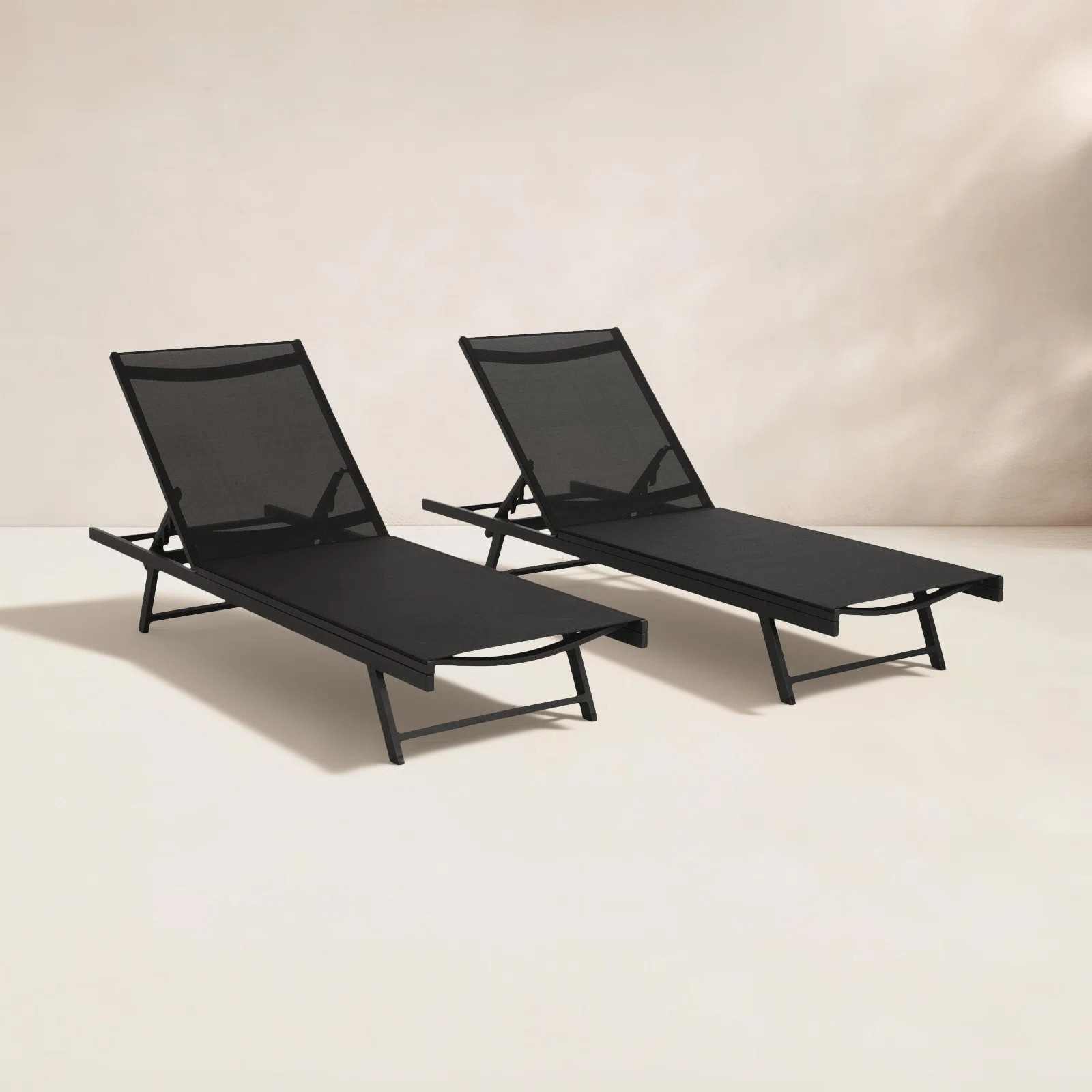 25'' Outdoor Metal Chaise Lounge Set (Set of 2) | Birch Lane