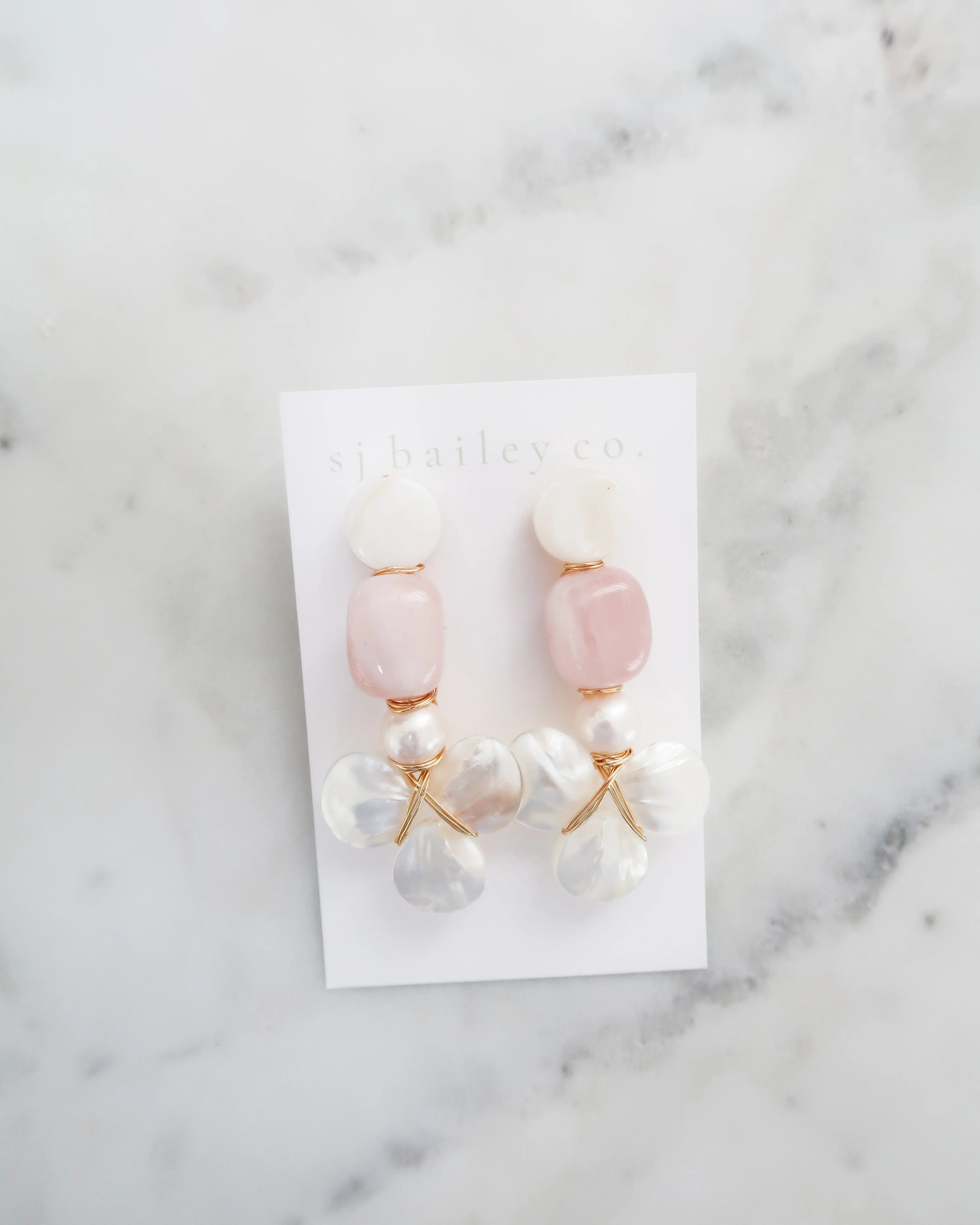 The Palmer Drop Earrings in Ballet | SJ Bailey Co.