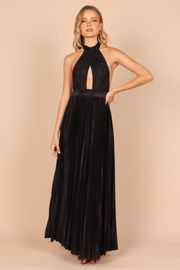 Elle Halter Neck Maxi Dress - Black | Petal & Pup (US)