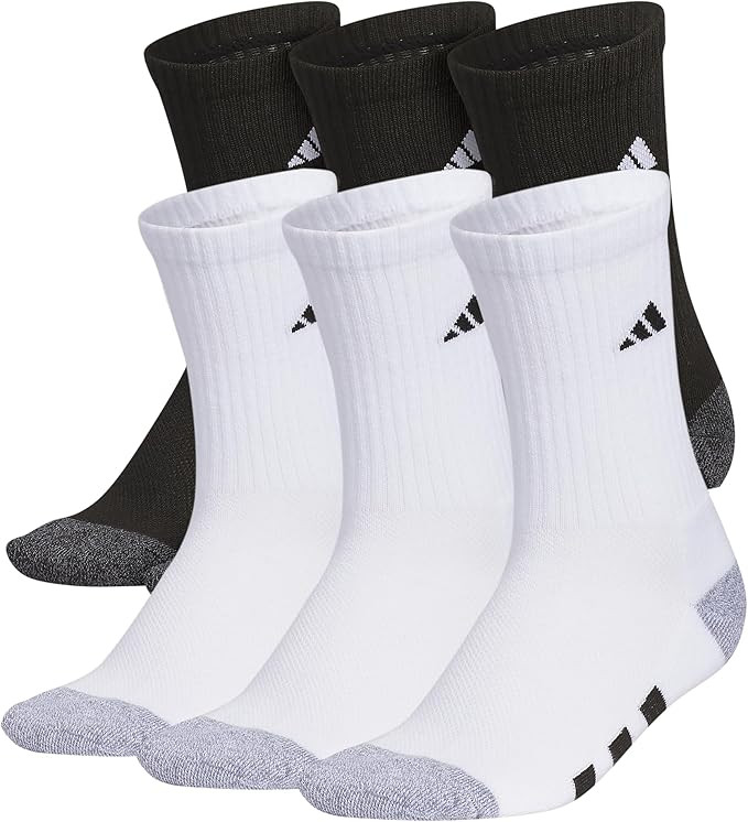 adidas Unisex Kids Crew Socks for Boys and Girls Youth (6-pack) Athletic Cushioned and Comfortabl... | Amazon (US)
