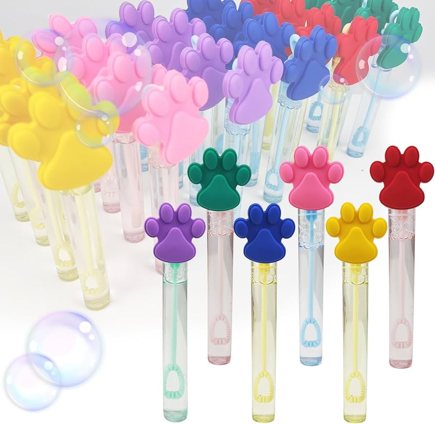 24 Piece Paw Dog Bubble Wand for Kids(6 Style),Cute Bubble Wand Great for Pets Puppy Dog Theme Pa... | Amazon (US)