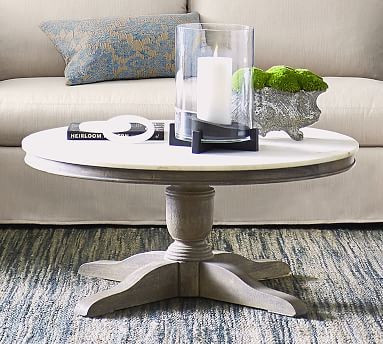 Alexandra Marble Round Coffee Table | Pottery Barn (US)