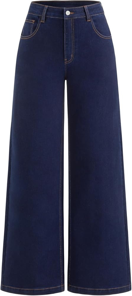CIDER Women's Wide Leg Jeans High Waist Flared Denim Pants | Amazon (US)