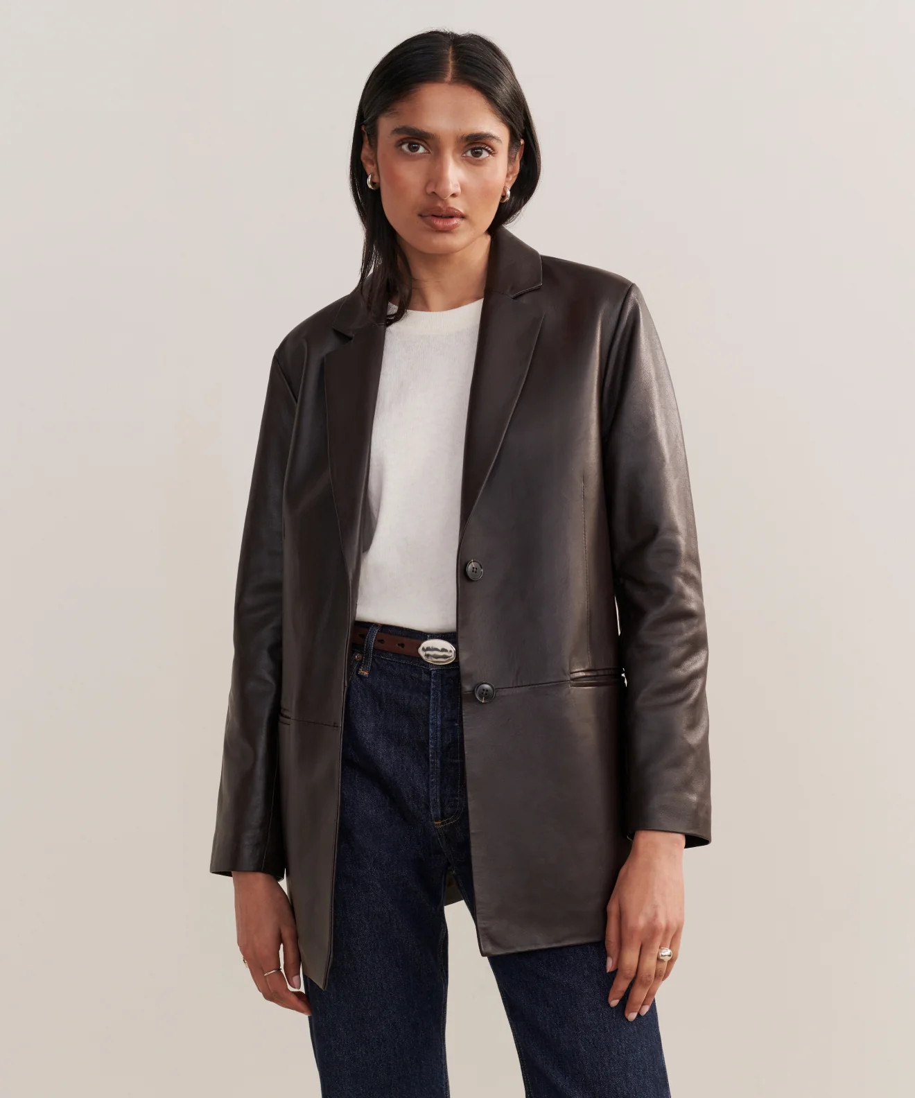 Leather Brooke Blazer | Jenni Kayne
