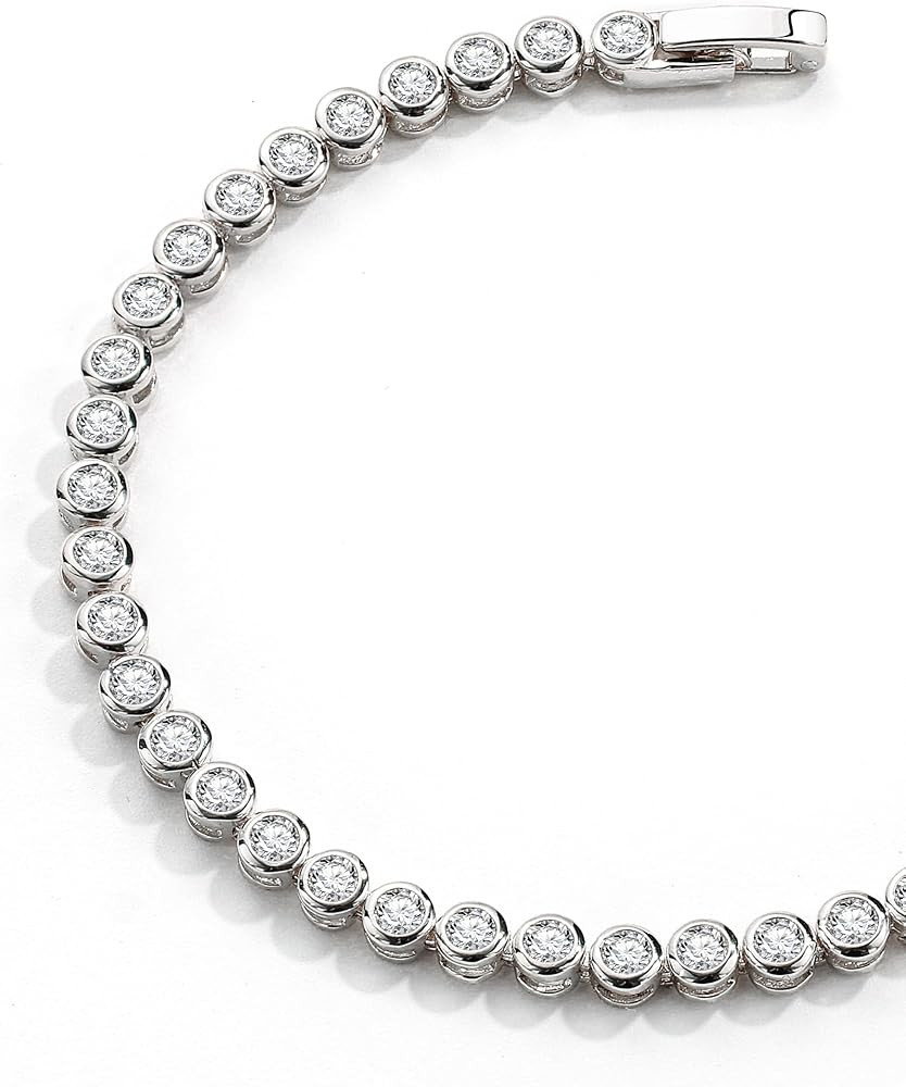 FANZE Classic Tennis Bracelets for Women 3-5MM Cubic Zircon 14K Gold Sliver Plated Bracelet Adjus... | Amazon (US)