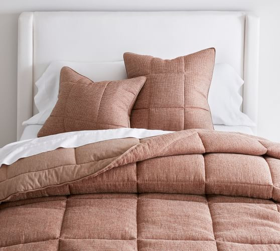 European Flax Linen Waffle Comforter | Pottery Barn (US)