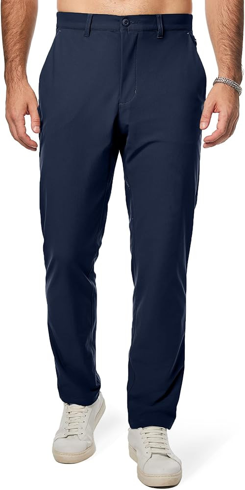JMIERR Chino Pants Golf Pants Waist Tapered Trousers | Amazon (US)