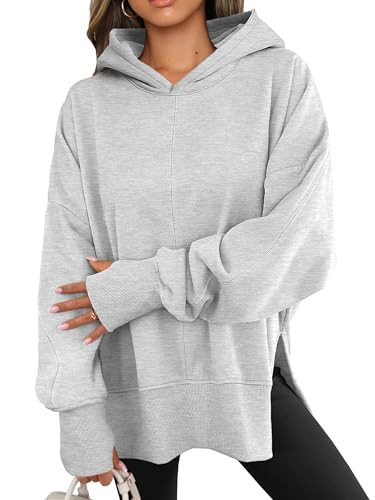 ANRABESS Womens Oversized Hoodies Long Sleeve Fleece Side Slit Hooded Sweatshirts Pullover 2026 F... | Amazon (US)