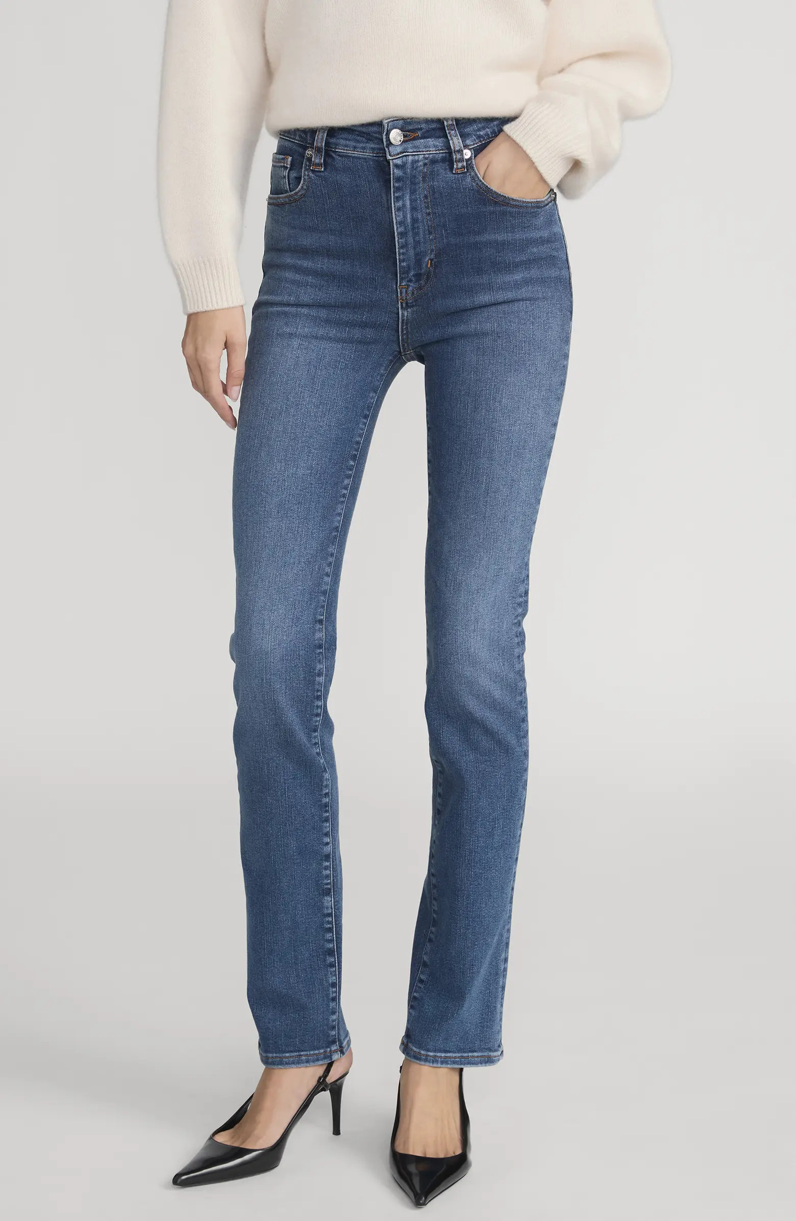 The Pencil High Waist Slim Straight Leg Jeans | Nordstrom