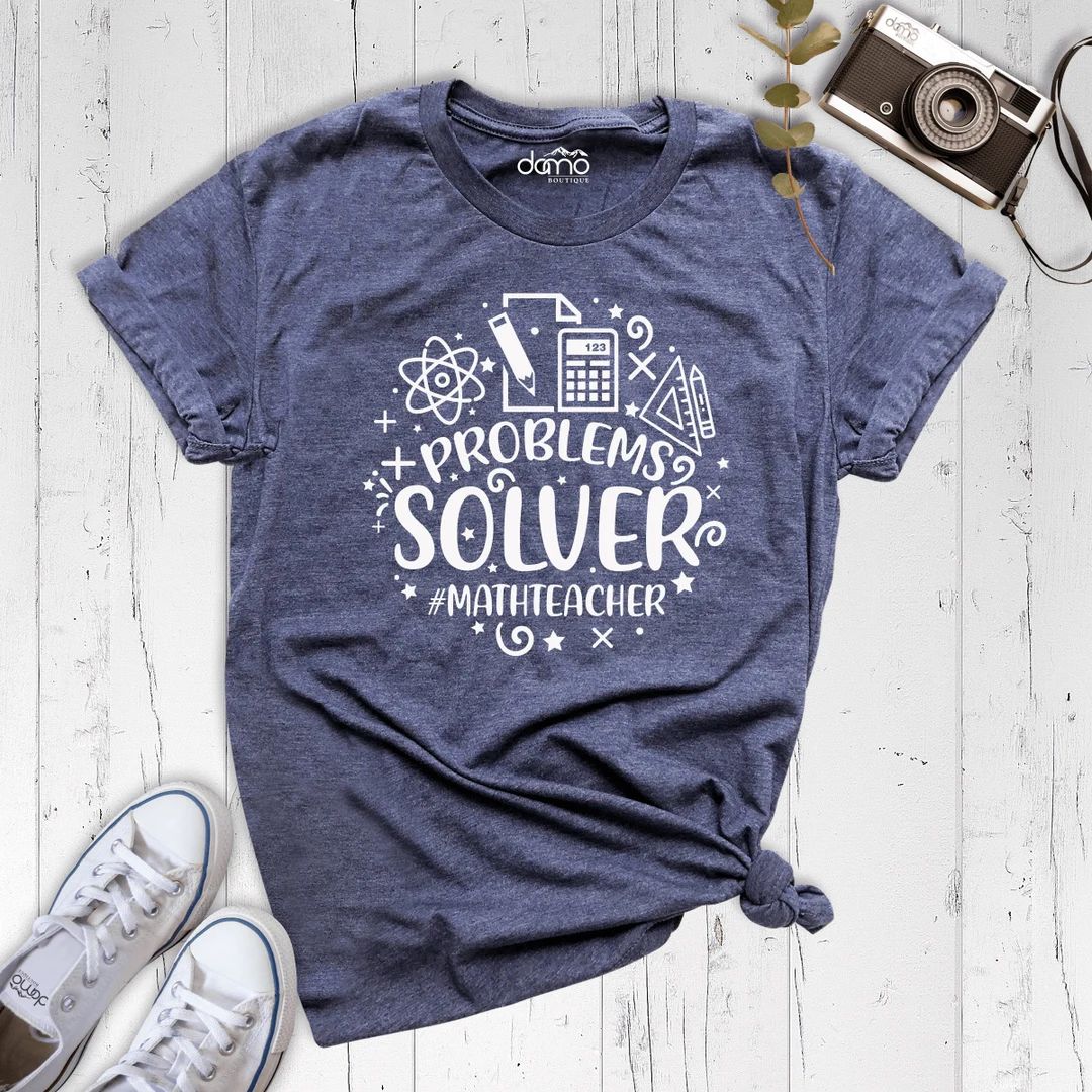 Math Teacher Shirt, Problem Solver Shirt, Math Teacher Gift, Teacher Life Shirt, Cute Math Tee, B... | Etsy (US)