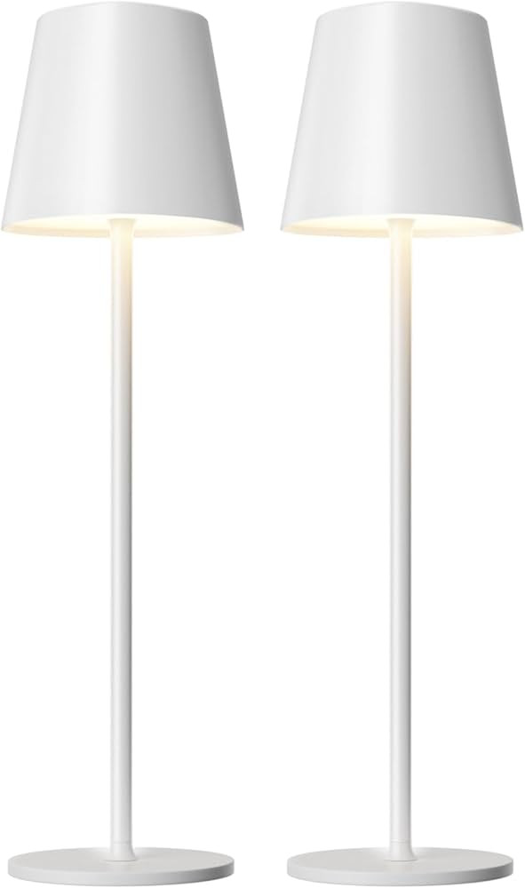 Juego de 2 lámparas de mesa inalámbricas, lámpara de escritorio LED portátil, lámpara recarg... | Amazon (US)