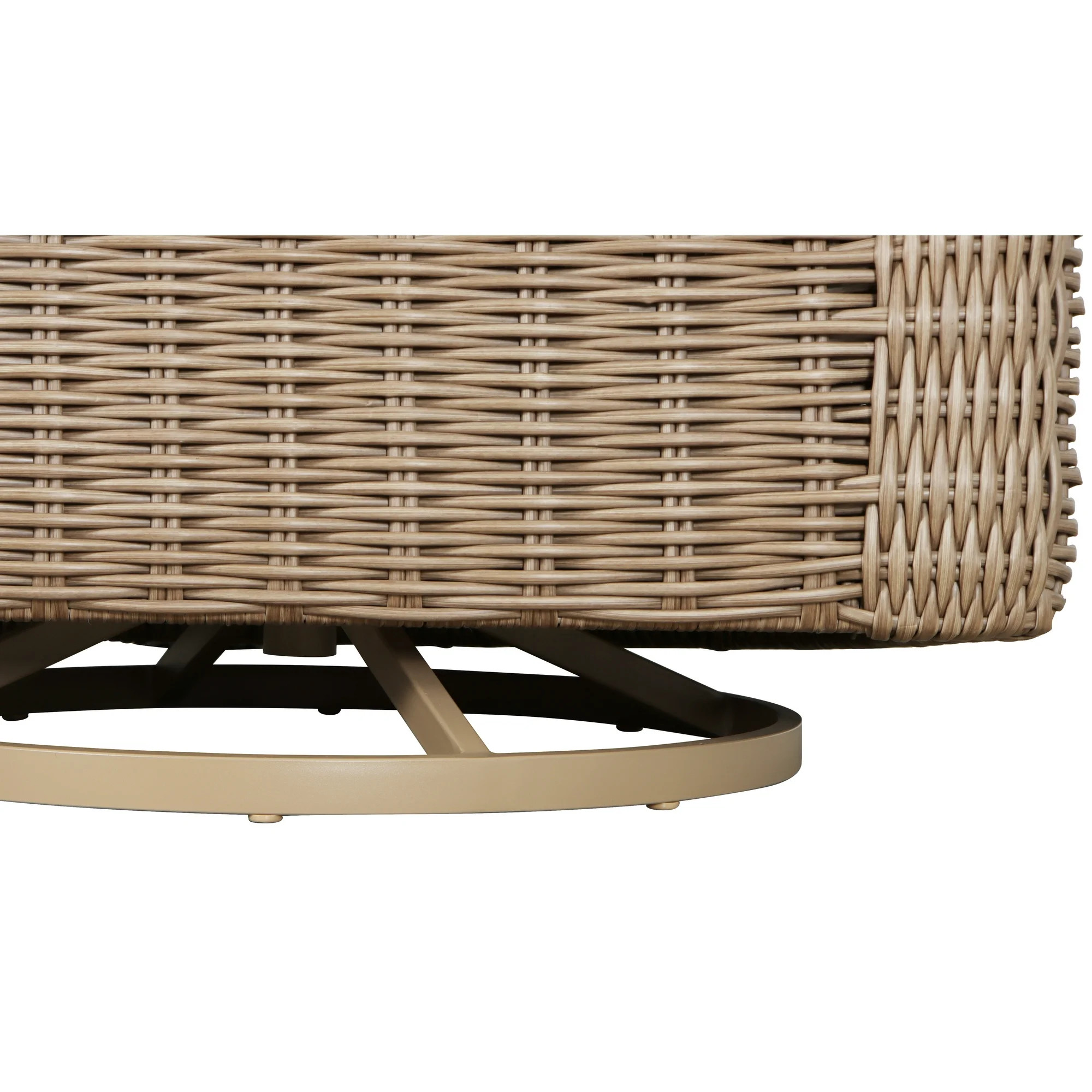 Better Homes & Gardens Bellamy Outdoor 1pk Swivel Glider Chair, Tan Wicker/Cream Cushion | Walmart (US)