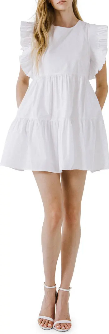 English Factory Ruffle Babydoll Minidress | Nordstrom | Nordstrom