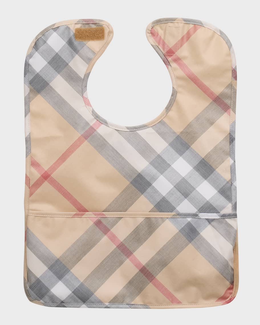 Burberry Kid's Wes Check-Print Bib | Neiman Marcus