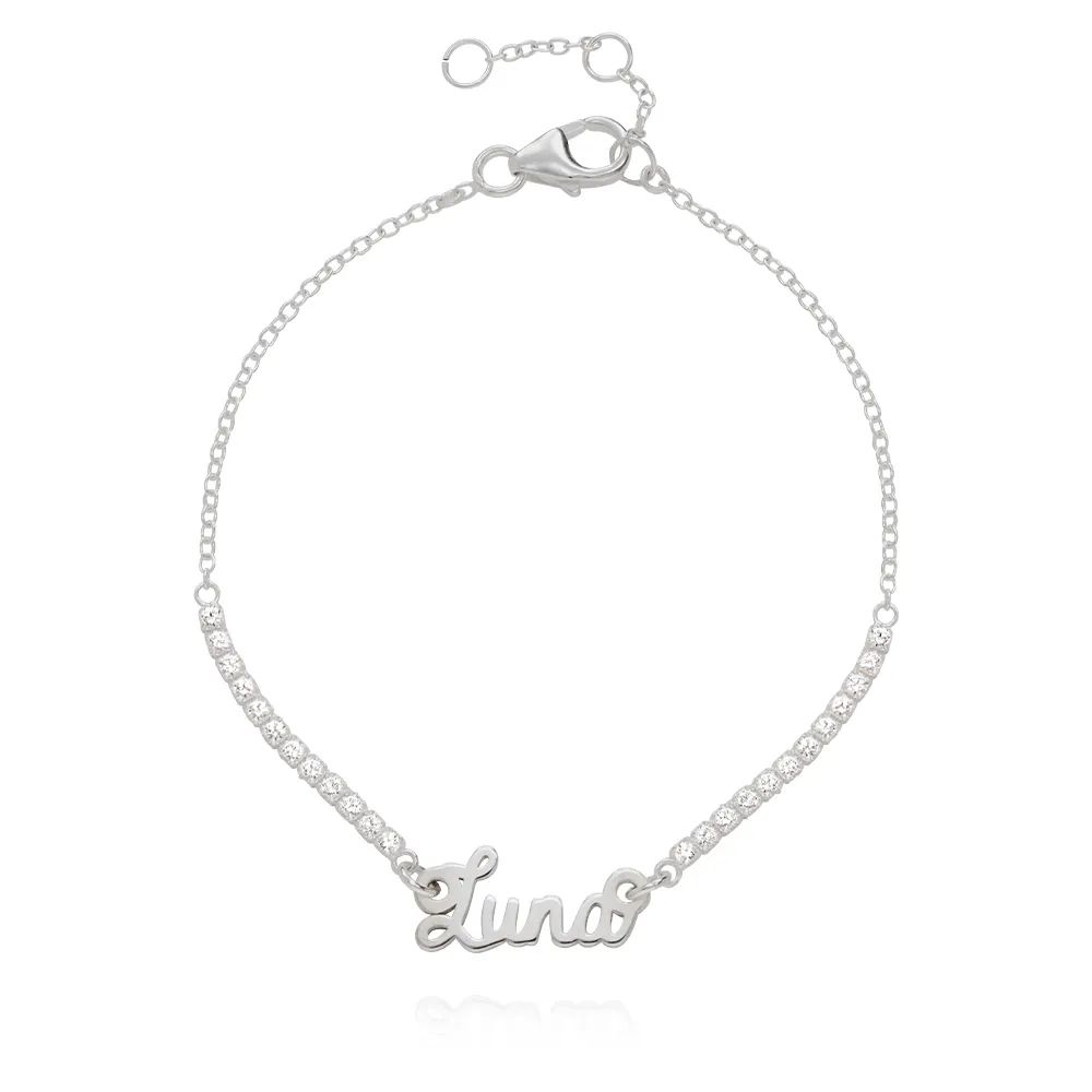 Rosie Name Tennis Bracelet in Sterling Silver | MYKA