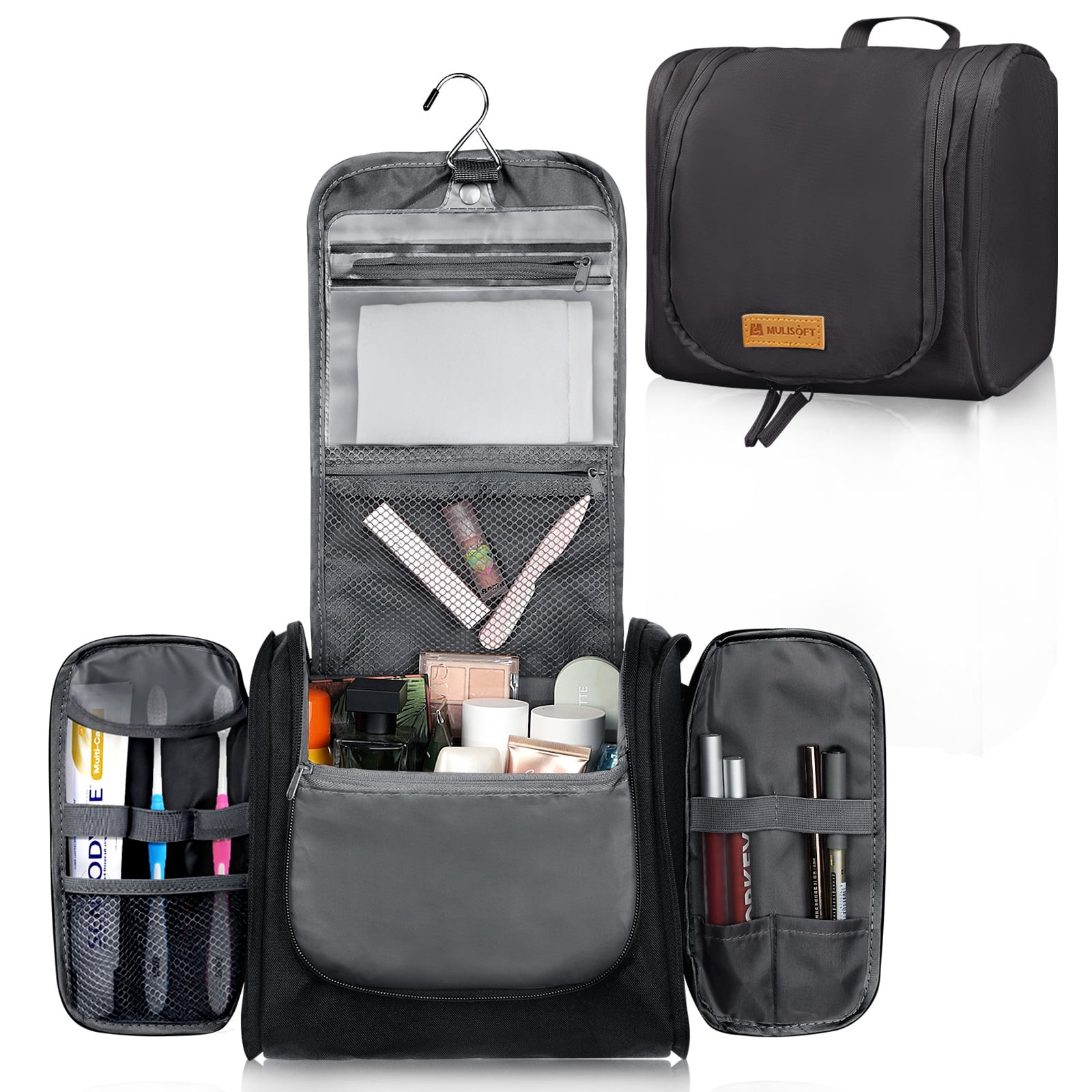 ?Toiletry Bag for Women and Men,Water-resistant Travel Makeup Bag with Hanging Hook,Compact Tr... | Walmart (US)