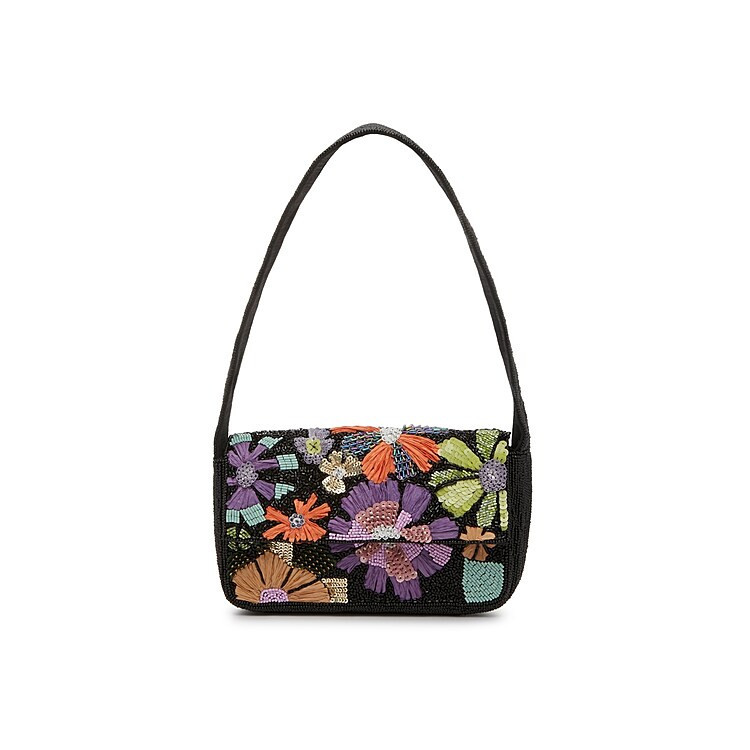 BCBGeneration Beaded Floral Shoulder Bag | Women's | Floral Print | Size Not Applicable | Handbags | DSW