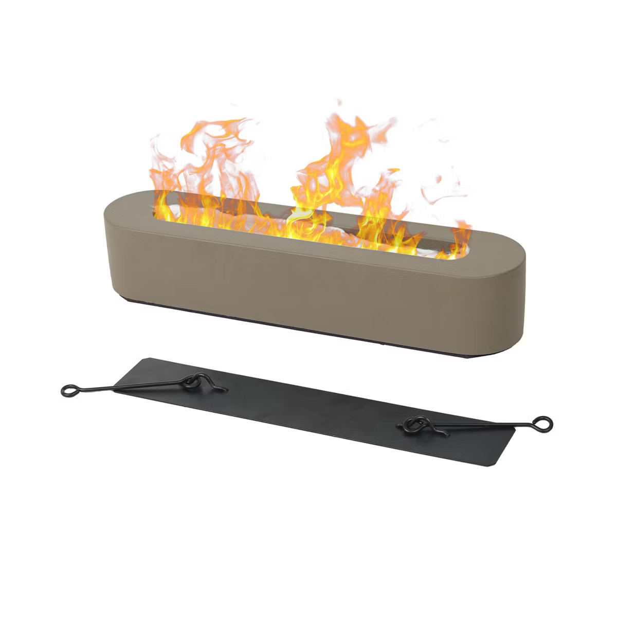 Aoodor Concrete Tabletop Fire Pit Portable Mini Small Tabletop Fireplace Rectangular Brown for In... | Target