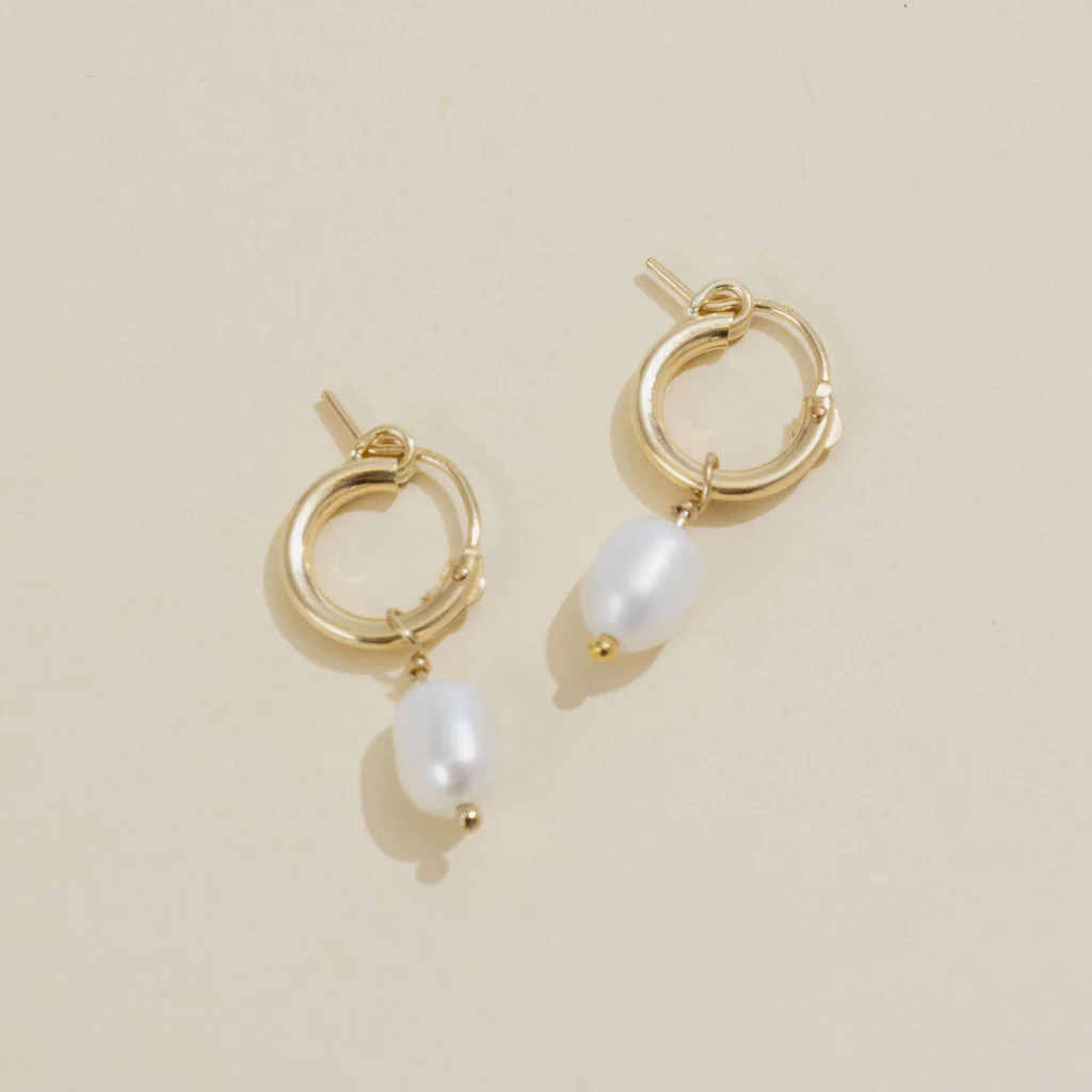 Pearl Hoops | Katie Dean Jewelry