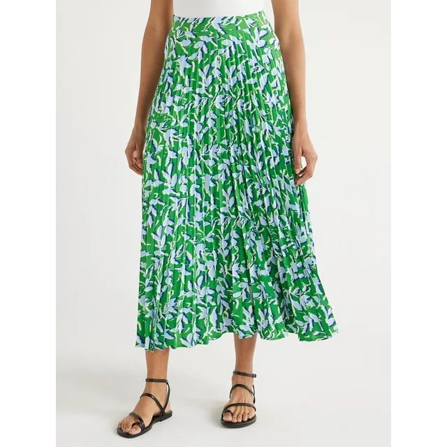Scoop Women’s Pleated Maxi Skirt, Sizes XS-XXL | Walmart (US)