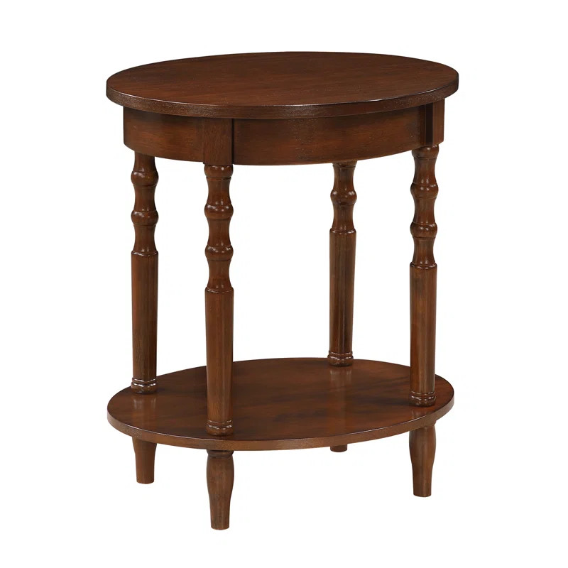 Moravian Oval End Table with Shelf | Wayfair North America