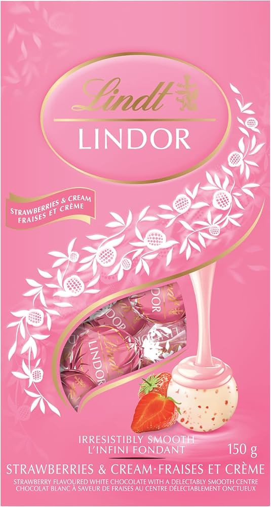 Lindt Lindor Strawberries and Cream White Chocolate Truffles, 150-Gram Bag | Amazon (CA)