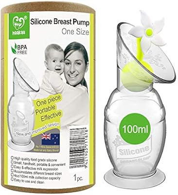 Haakaa Manual Breast Pumps Silicone Breastpump Milk Saver Milk Pump with Suction Base and Flower ... | Amazon (US)
